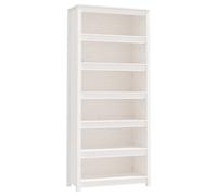 vidaXL Book Cabinet White 80x35x183 cm Solid Wood Pine