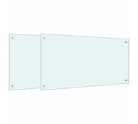 (white, 80 x 40 cm) vidaXL Kitchen Backsplash Wall Tile Panel Kitchen Back Wall Tempered Glass