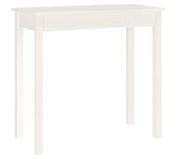 Vidaxl Console Table White 80X40X75 Cm Solid Wood Pine