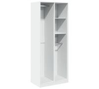 (white, 80 x 50 x 200 cm/ 2 shelves piece) vidaXL Wardrobe Clothing Storage Hanger Clothes Cabinet Closet Engineered Wood