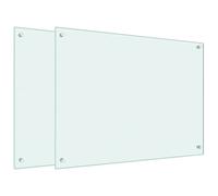 (white, 80 x 60 cm) vidaXL Kitchen Backsplash Wall Tile Panel Kitchen Back Wall Tempered Glass