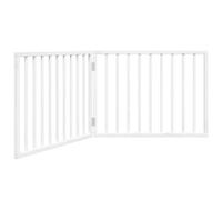 vidaXL Dog Gate Foldable 2 Panels White 160 cm Poplar Wood
