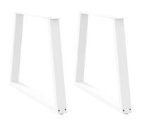 Coffee Table Legs V-Shape 2pcs. White 80x(72-73.3)cm Powder-Coated Steel Stable