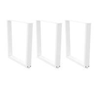 (white, 80 x (72-73.3) cm/3 pcs) vidaXL Dining Table Legs V-Shape Desk Legs Kitchen Furniture Leg 3 pcs Steel