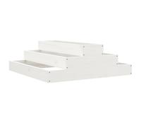 vidaXL Planter White 80x80x27 cm Solid Wood Pine