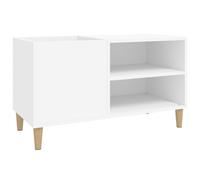 vidaXL 2 Shelf White Record Cabinet - Size: 48 x 84.5 x 38cm - Wilko