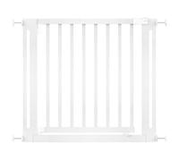 Safetots Wooden Elegance Gate, White, 87cm - 95cm, Pressure Fit Safety Gate, 65cm Extra Wide Doorway, One Piece Extra Wide Gate for Stairs, Hallways and Doors, Stylish Design Easy Installation
