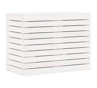 (white, 88.5 x 44 x 66 cm) vidaXL Laundry Basket Laundry Hamper with Lid Laundry Sorter Solid Wood Pine