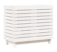 (white, 88,5 x 44 x 76 cm) vidaXL Laundry Basket Laundry Hamper with Lid Laundry Sorter Solid Wood Pine