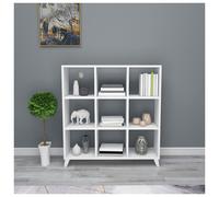 Urbn-Living Urbnliving 101Cm Height White 9 Cube Square Bookcase With Legs Cabinet Storage Shelving Display Wood Shelf