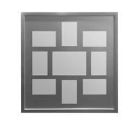 Premier Housewares Silver Multi Photo Frame, 9 Photo - 20 x 14 cm, 9 x 14 cm