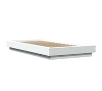 Bed Frame with LED Lights White 90x190 cm Single Engineered Wood vidaXL