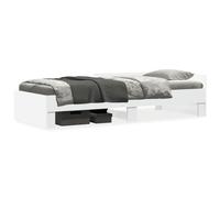 (white, 90 x 190 cm) vidaXL Bed Frame Home Bedstead Bed Base Mattress Foundation Engineered Wood