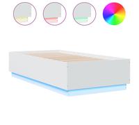 Bed Frame with LED Lights Bed Base Mattress Foundation Engineered Wood vidaXL