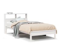 (white, 90 x 190 cm) vidaXL Bookcase Bed without Mattress Wax Solid Wood Pine