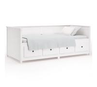 (white, 90 x 190 cm) vidaXL Day Bed Sleepover Sofa Occasional Guest Bed Sofa Bed Solid Wood Pine