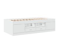 (white, 90 x 190 cm) vidaXL Daybed with Drawers Sofa Bed Daybed Couch Guest Bed Engineered Wood