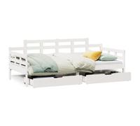 (white, 90 x 190 cm) vidaXL Daybed with Drawers Sofa Bed Guest Bed Couch Solid Wood Pine