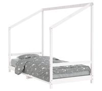 Kids Bed Frame White 90x190 cm Solid Wood Pine