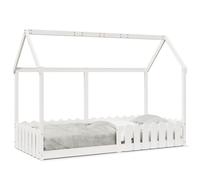 (white, 90 x 190 cm) vidaXL Kids' House Bed Frame Home Bedstead Children Bed Base Solid Wood Pine
