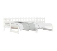 (white, 90 x 190 cm) vidaXL Pull-out Day Bed Sofa Bed Guest Bed Frame Daybed Couch Solid Wood Pine