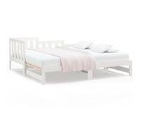 Vidaxl Pull-Out Day Bed Without Mattress White 2X(90X190) Cm