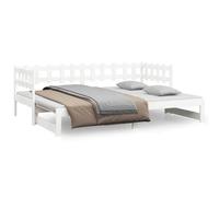 Solid Wood Pine Pull-out Day Bed Wooden Sofa Bed Multi Colours/Sizes vidaXL