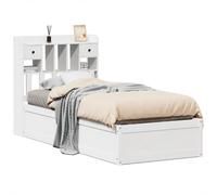 vidaXL Bed Frame without Mattress White 90x200 cm Solid Wood Pine