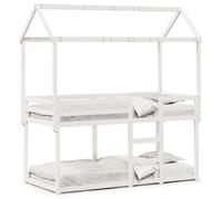 Bunk Bed with Roof Kids Twin Sleeper Bed Frame Loft Bed Solid Wood Pine vidaXL