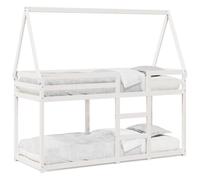 Bunk Bed with Roof Kids Twin Sleeper Bed Frame Loft Bed Solid Wood Pine vidaXL