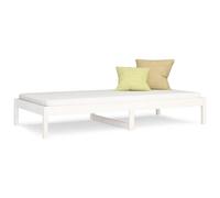 (white, 90 x 200 cm) vidaXL Day Bed Guest Sofa Occasional Sofa Bed Daybed Couch Solid Wood Pine