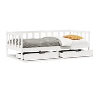 Daybed with Drawers Sofa Bed Sleeper Bed Guest Bed Solid Wood Pine vidaXL