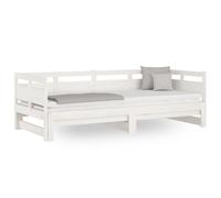 (white, 90 x 200 cm) vidaXL Solid Wood Pine Pull-out Day Bed Wooden Sofa Bed Multi Colours/Sizes