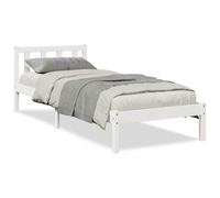 (white, 90 x 220 cm) vidaXL Bed Frame Home Bedstead Bed Base Mattress Foundation Solid Pinewood