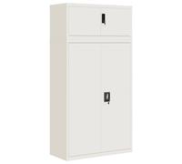 vidaXL File Cabinet White 90x40x180 cm Steel