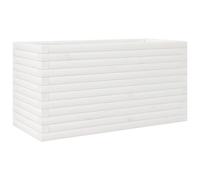 (white, 90 x 40 x 45.5 cm) vidaXL Garden Planter Outdoor Flower Pot Planter Pot Wax Brown Solid Wood Pine