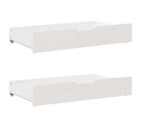 (white, 90 x 55 x 16 cm) vidaXL Under-Bed Drawers with Wheels Under Bed Storage 2 pcs Solid Wood Pine