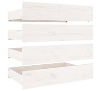 vidaXL Bed Drawers 4 pcs White Solid Wood Pine
