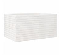 vidaXL Garden Planter White 90x60x45.5 cm Solid Wood Pine