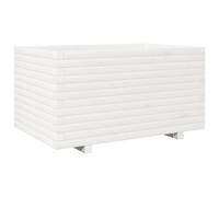 (white, 90 x 60 x 49.5 cm) vidaXL Garden Planter Outdoor Flower Pot Planter Pot Wax Brown Solid Wood Pine