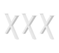 Dining Table Legs X-Shaped Desk Legs Kitchen Metal Furniture Legs Steel vidaXL