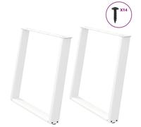 Console Table Legs U-Shaped Desk Legs Metal Bar Stand DIY 2 pcs Steel vidaXL