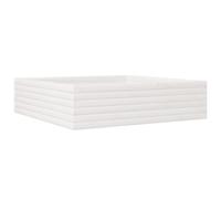 (white, 90 x 90 x 23 cm) vidaXL Garden Planter Outdoor Flower Pot Planter Pot Wax Brown Solid Wood Pine