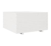 Svvalka Garden Planter White 90x90x49.5 cm Solid Wood Pine