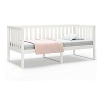 vidaXL Day Bed White 90x200 cm Solid Wood Pine, White