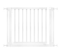 Safetots Wooden Elegance Gate, White, 95Cm - 103Cm, Pressure Fit Safety Gate, 73Cm Extra Wide Doorway, Easy Installation, White