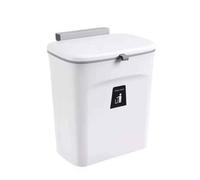 White 9L Hanging Cabinet Trash Bin