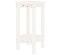 (white, Ã? 40 x 60 cm) vidaXL Solid Wood Pine Coffee Table Couch End Sofa Table Ø 40x60 cm/Ø 55x60 cm