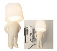 (White) A Little Shy Man Naughty Little Boy Desk Lamp, Small Table Lamp, Bedside Night Light