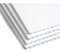 White A1 Fluted Plastic Sheets - 10 Pack (840mm x 600mm) - Lightweight Waterproof Twinwall Polypropylene Display Boards for Signage, Crafts & Protection